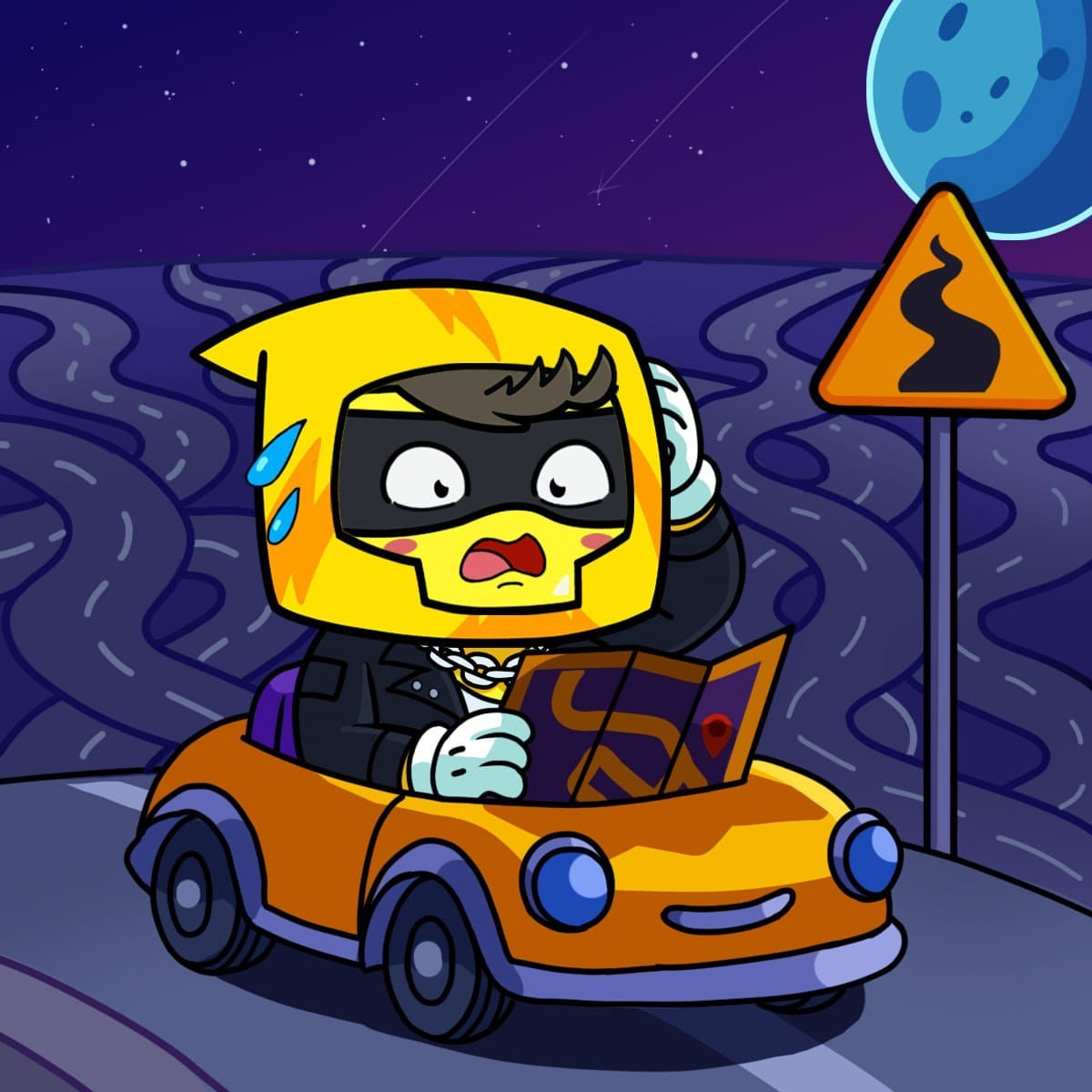 Boinker on a space road